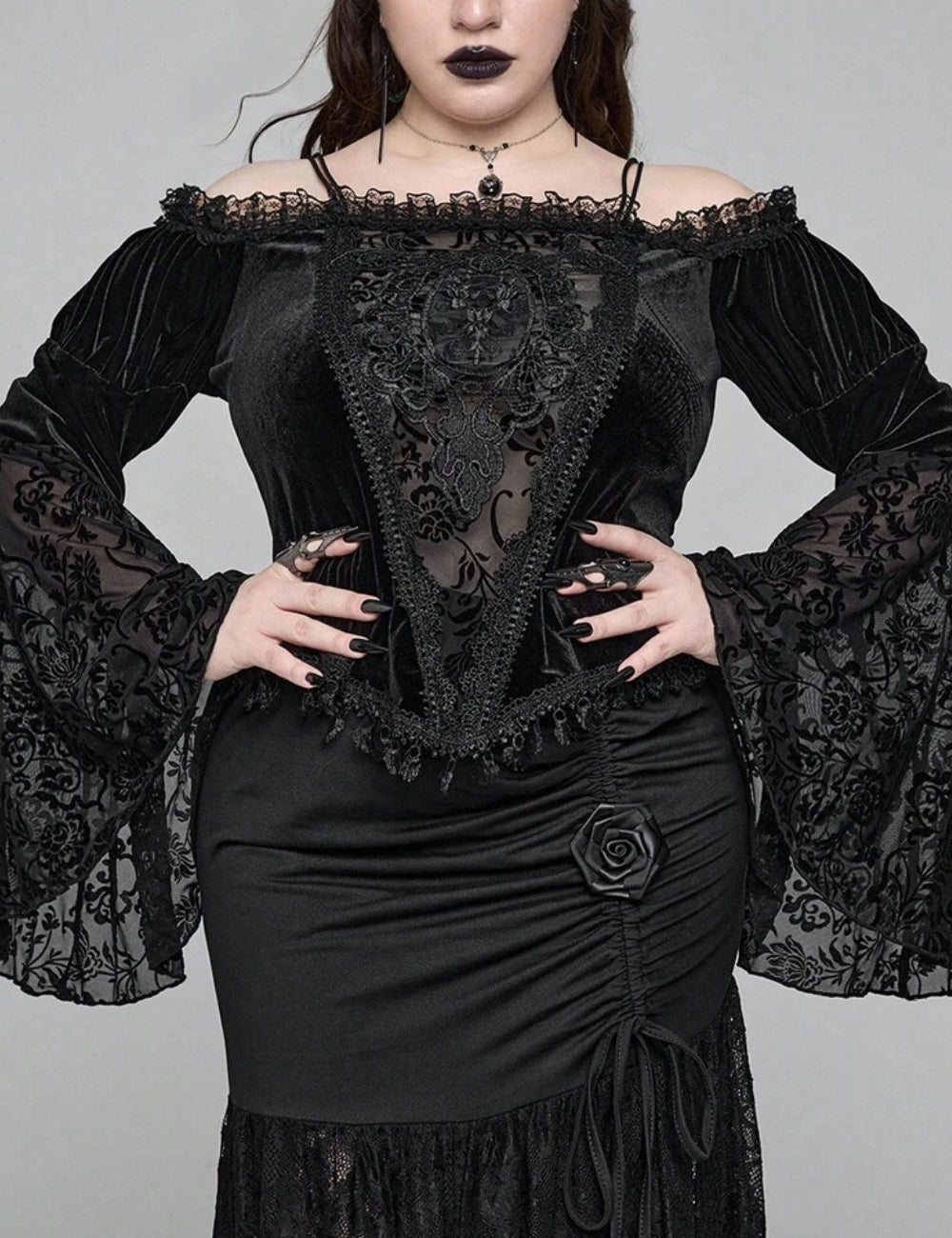Bluză Shein Curve+, negru