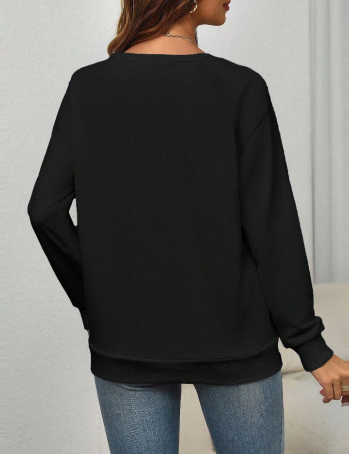Shein Curve+ blúz, fekete
