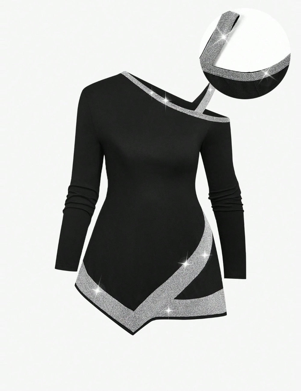 Bluză Shein Curve+, negru