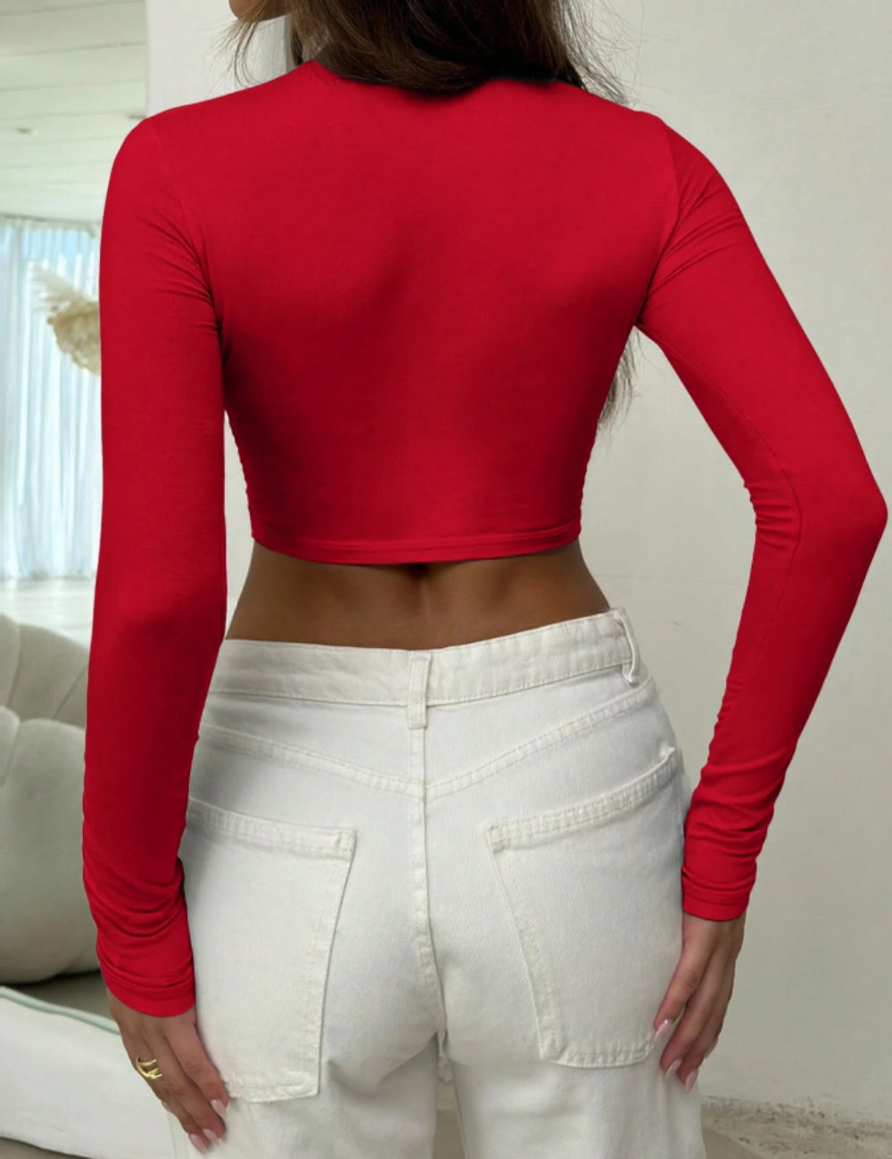 Shein blúz, piros