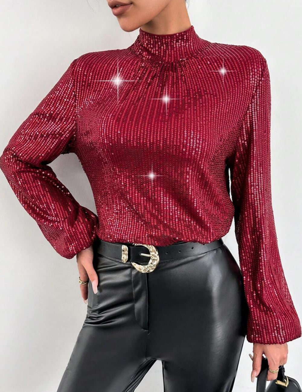 Shein blúz, piros