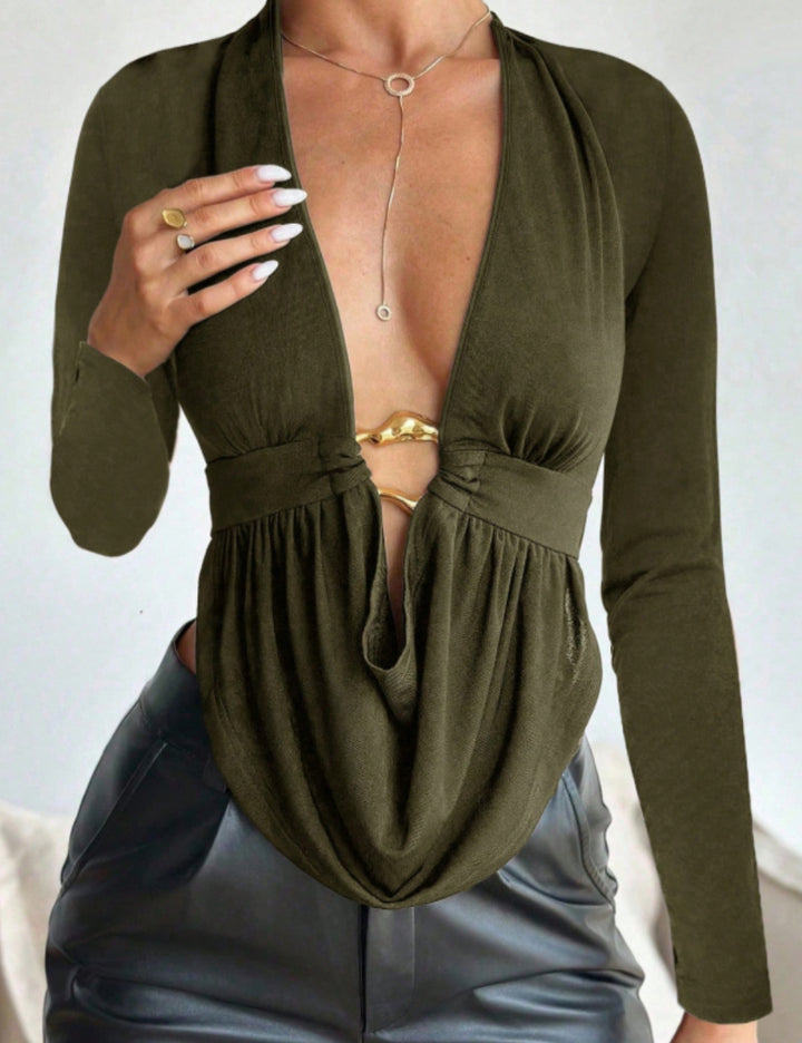 SHEIN blúz, zöld