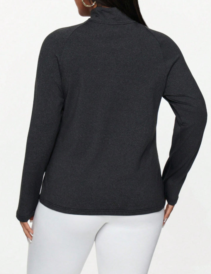 Bluza Sport Shein Curve+, sötétszürke