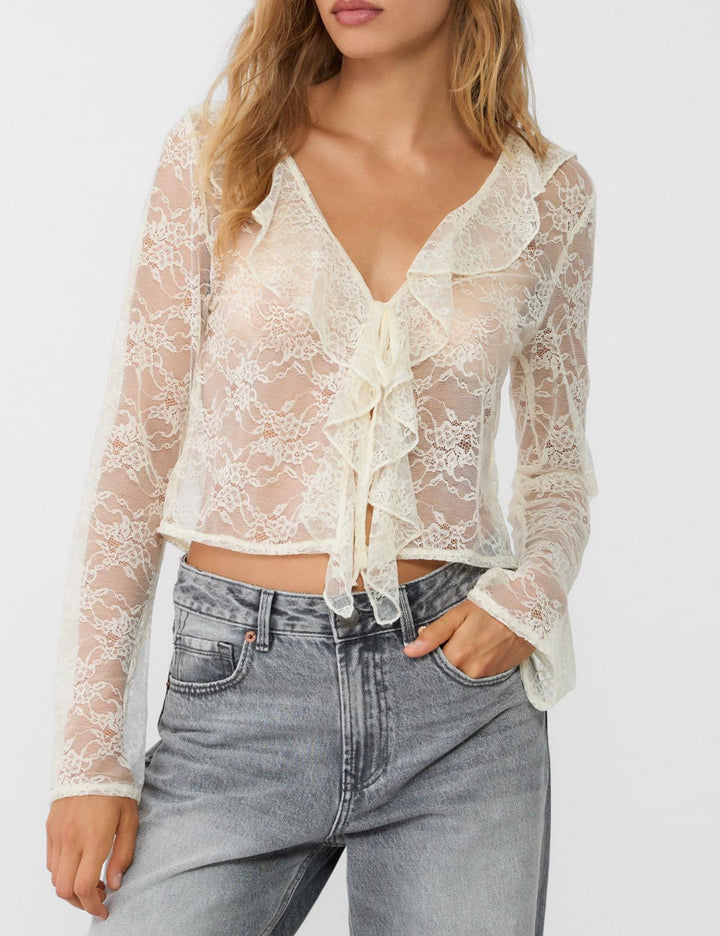 Stradivarius blúz, sárga
