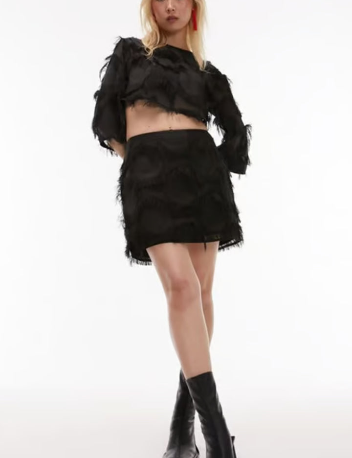 Topshop blúz, fekete
