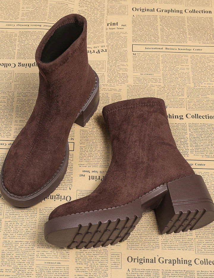 Botine SHEIN, maro