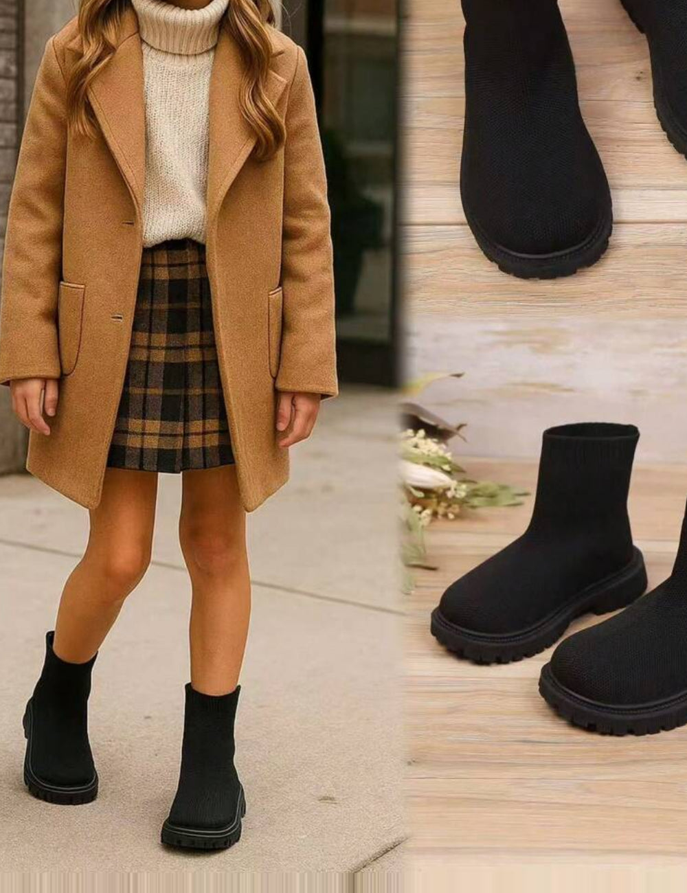 Botine Shein, negru