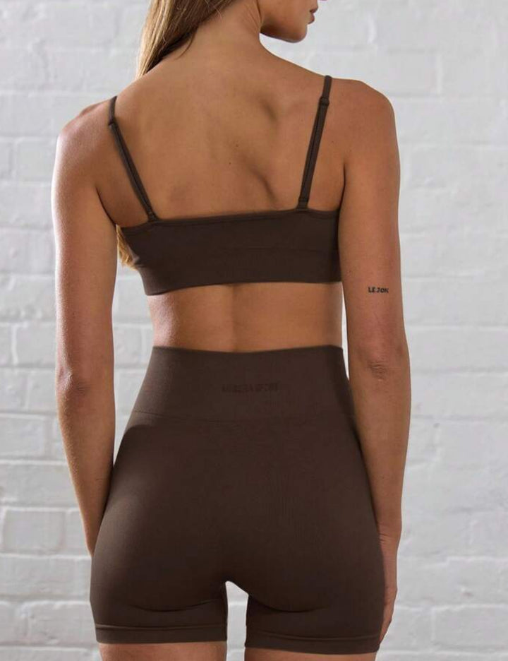 Shein sportmelltartó, barna