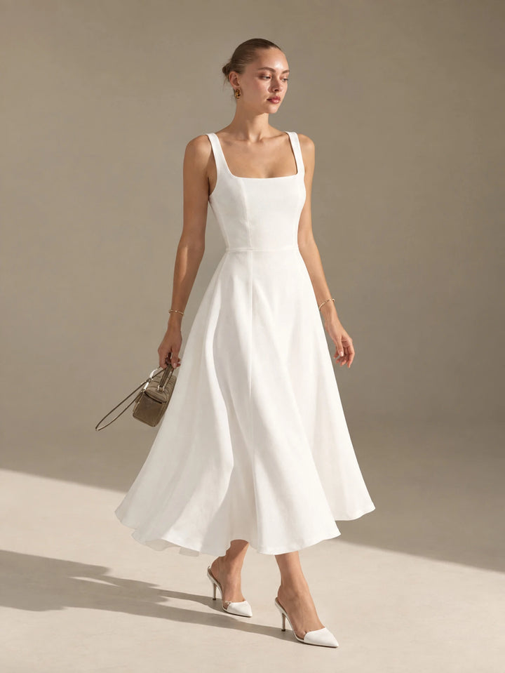 Rochie midi SHEIN, alb