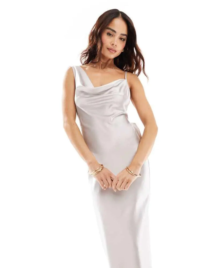 Rochie maxi ASOS, argintiu