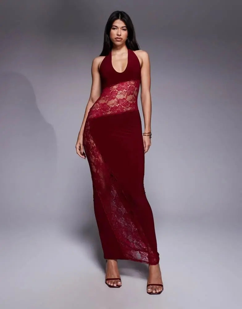 Rochie maxi ASOS, vișiniu