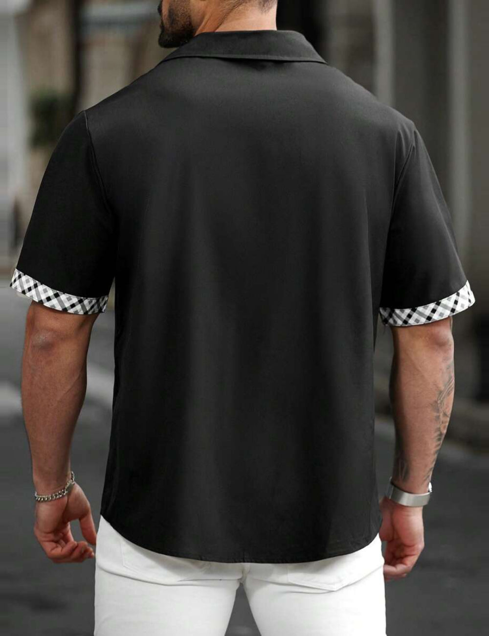 Cămașă casual Shein, negru