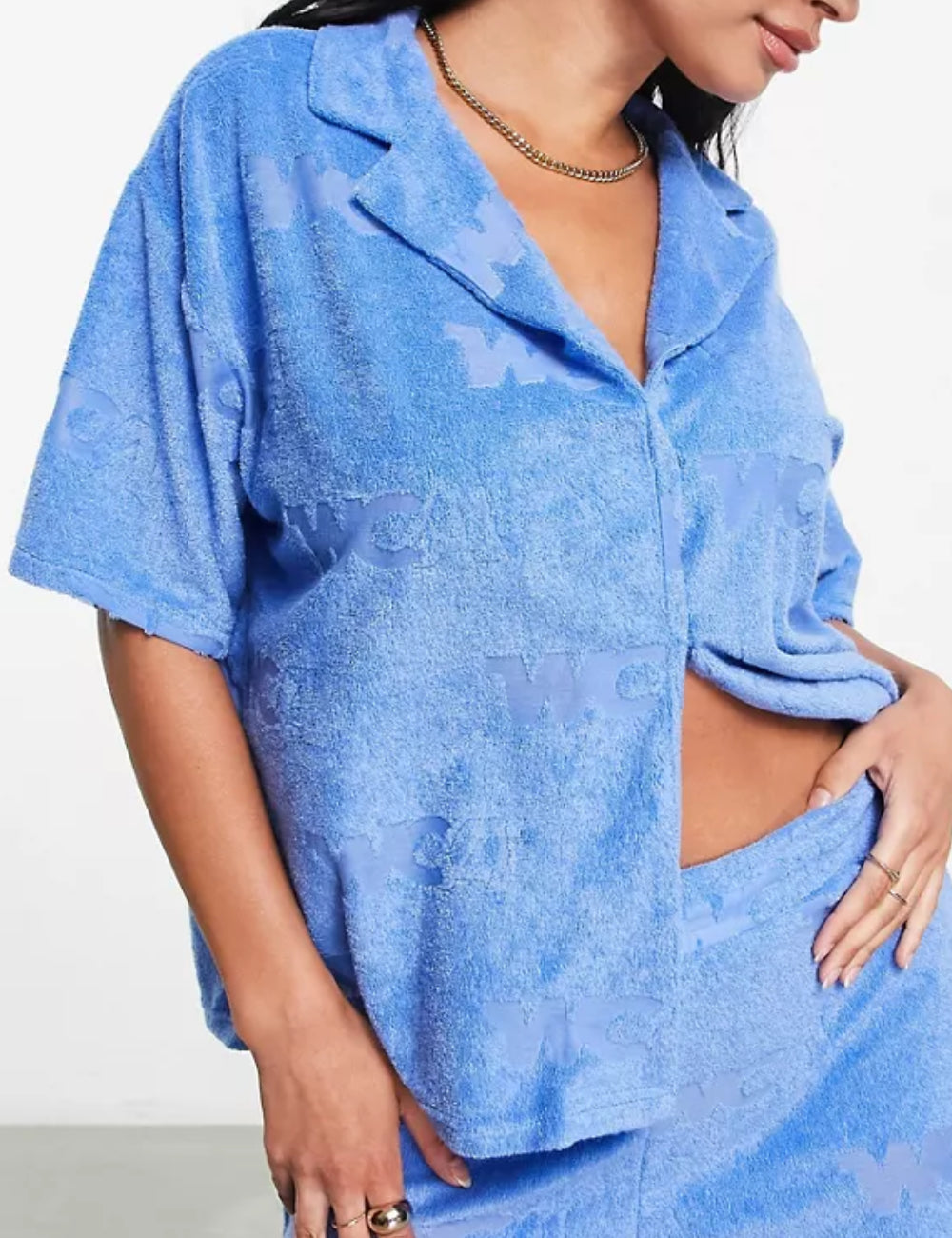 ASOS rövid ujjú ing, kék