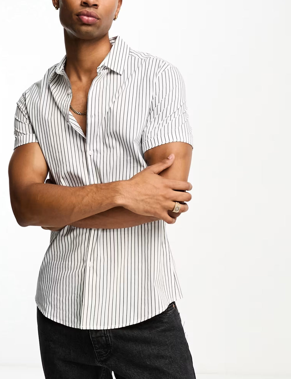 ASOS rövid ujjú ing, fehér