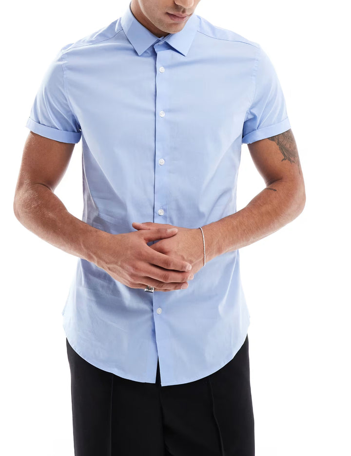 ASOS rövid ujjú ing, kék