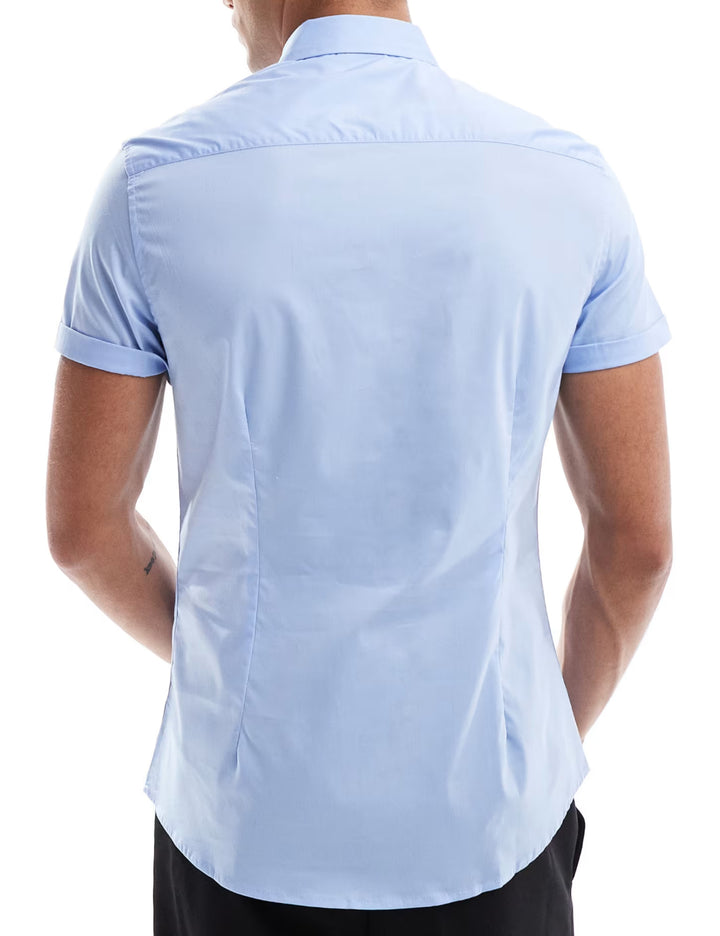 ASOS rövid ujjú ing, kék