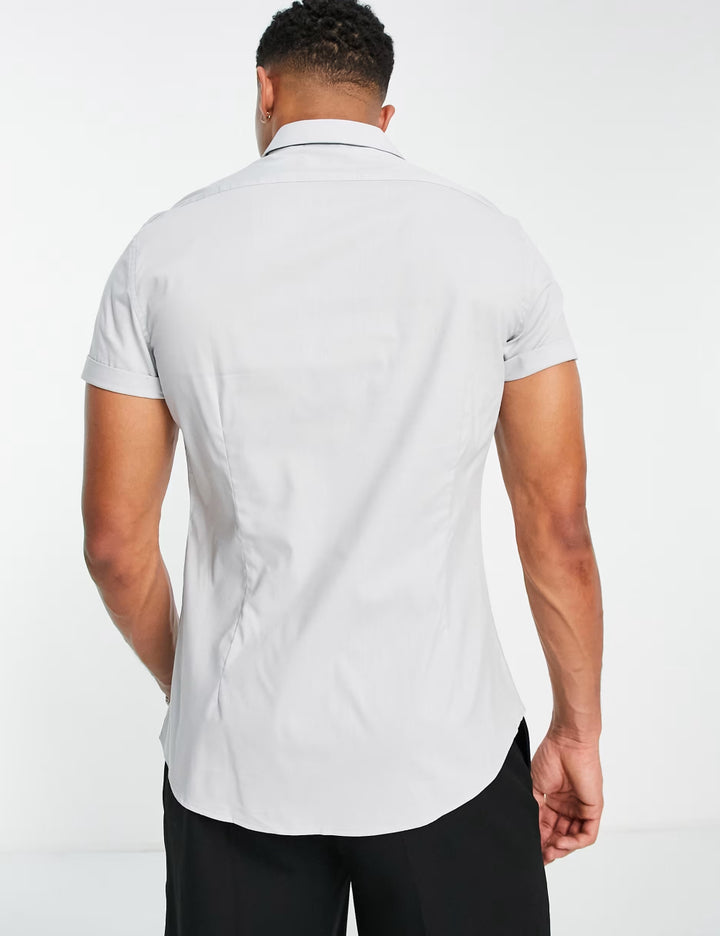 ASOS rövid ujjú ing, szürke