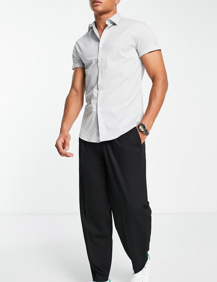 ASOS rövid ujjú ing, szürke