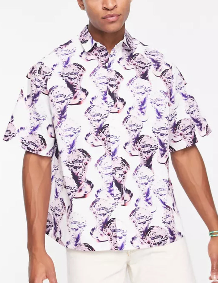 ASOS rövid ujjú ing, többszínű