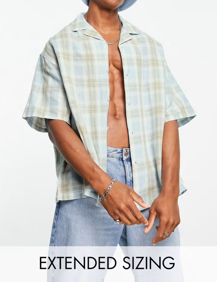 Cămașă cu mânecă scurtă ASOS, mix culori