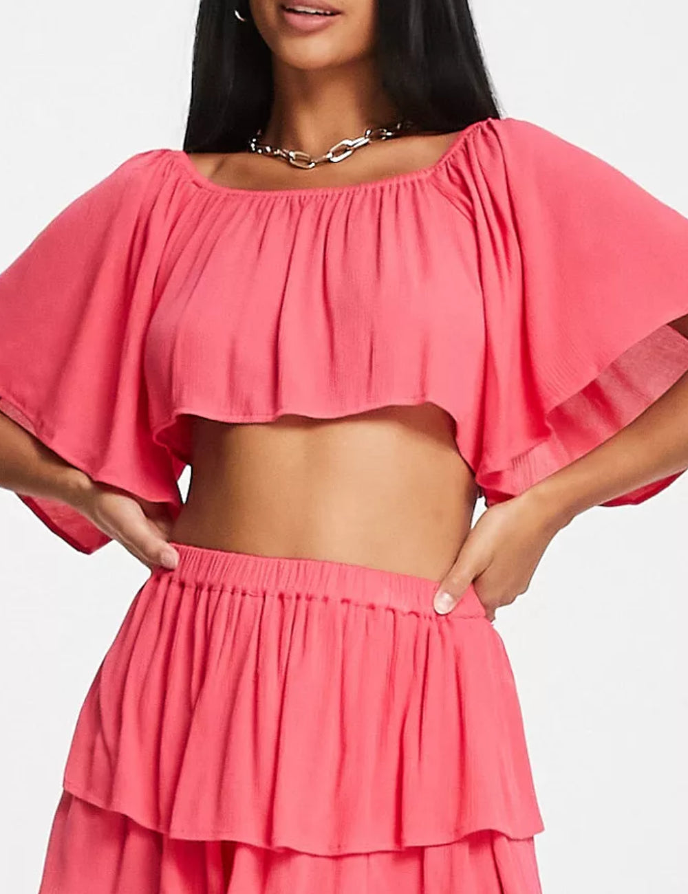 ASOS rövid ujjú ing, rózsaszín