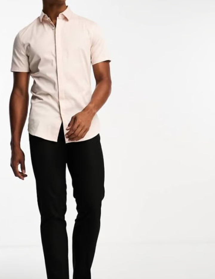 ASOS rövid ujjú ing, rózsaszín