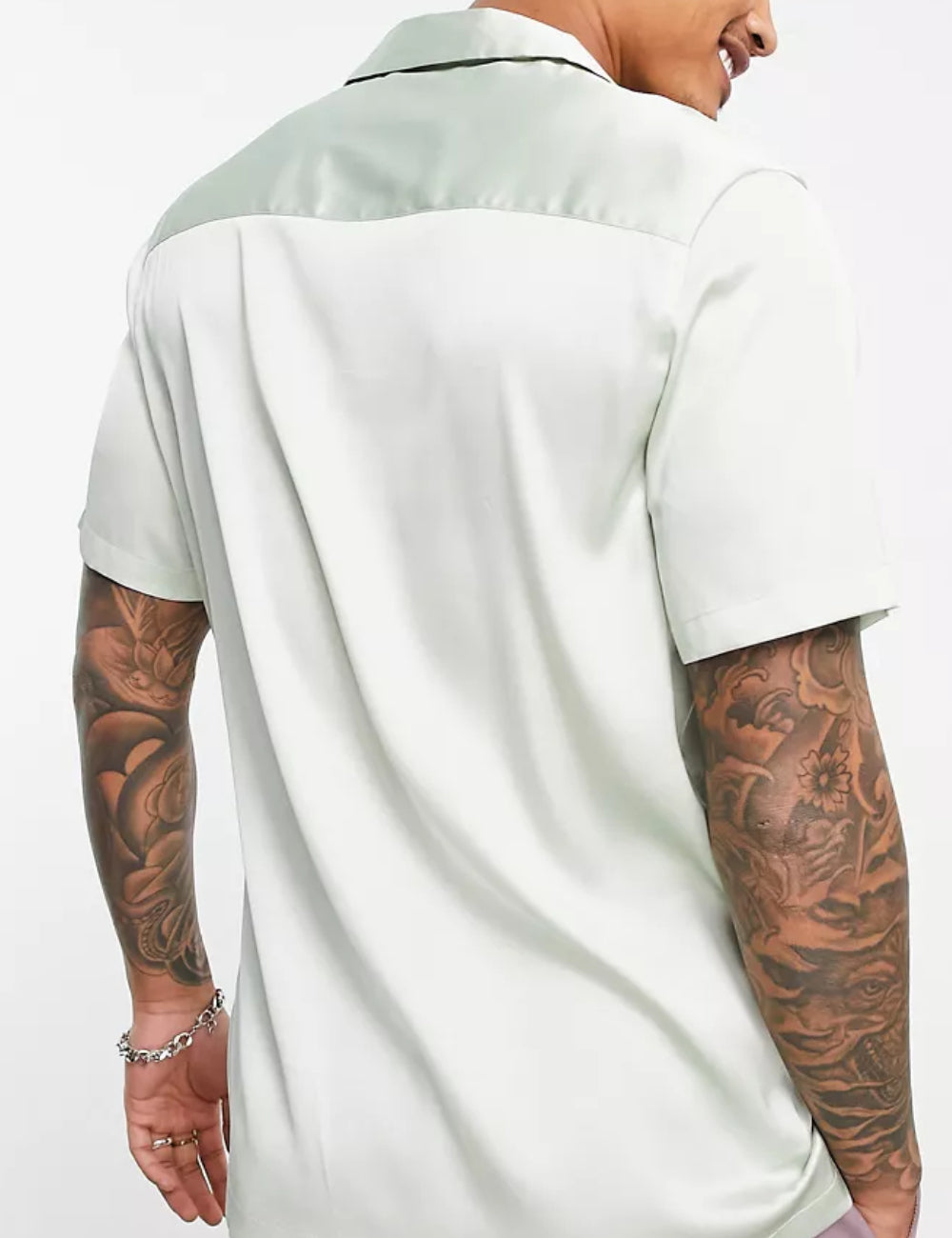 ASOS rövid ujjú ing, zöld