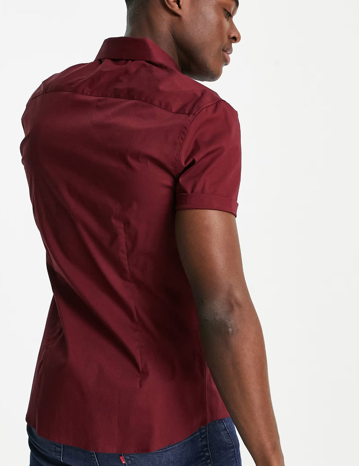 ASOS rövid ujjú ing, bordó