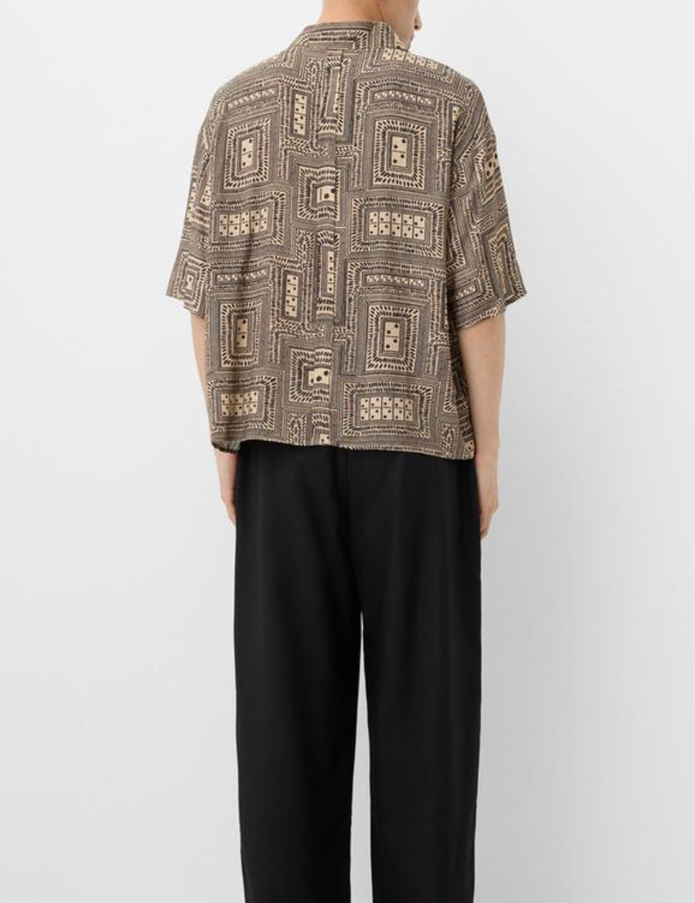 Bershka rövid ujjú ing, barna