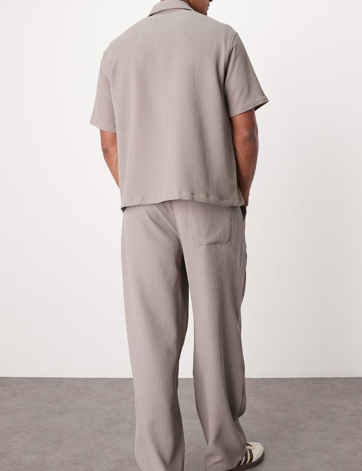Bershka rövid ujjú ing, szürke
