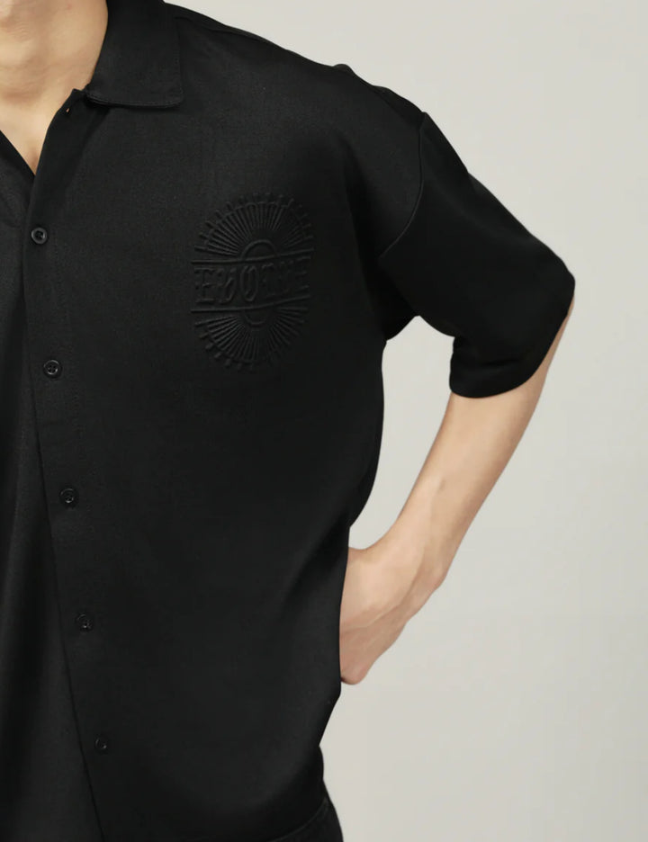 Bershka rövid ujjú póló, fekete