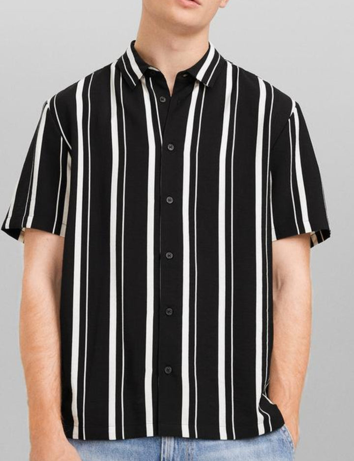 Bershka rövid ujjú ing, fekete