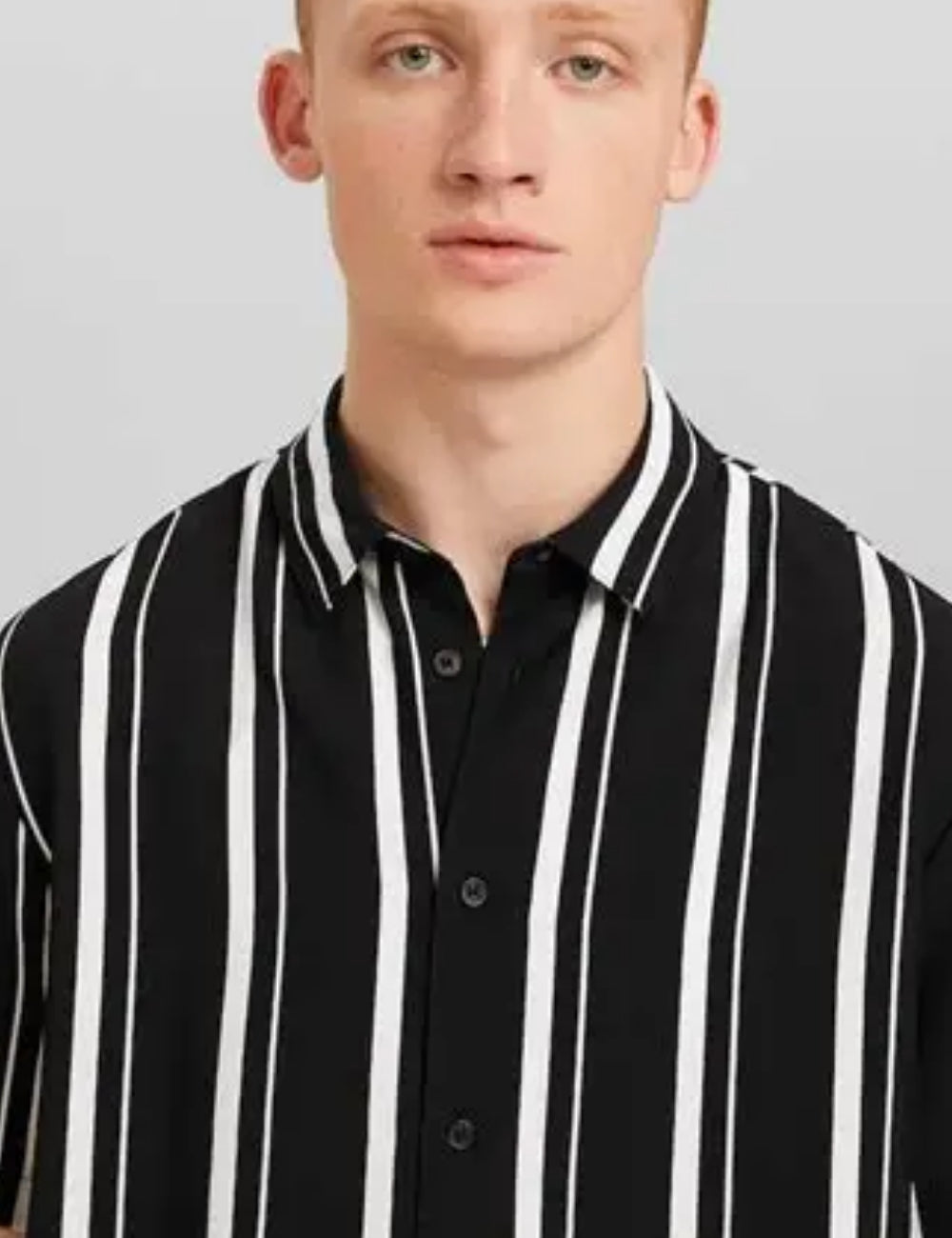 Bershka rövid ujjú ing, fekete