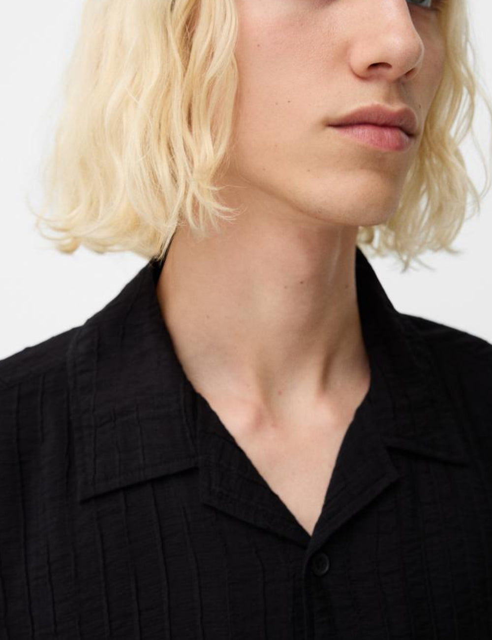 Bershka rövid ujjú ing, fekete
