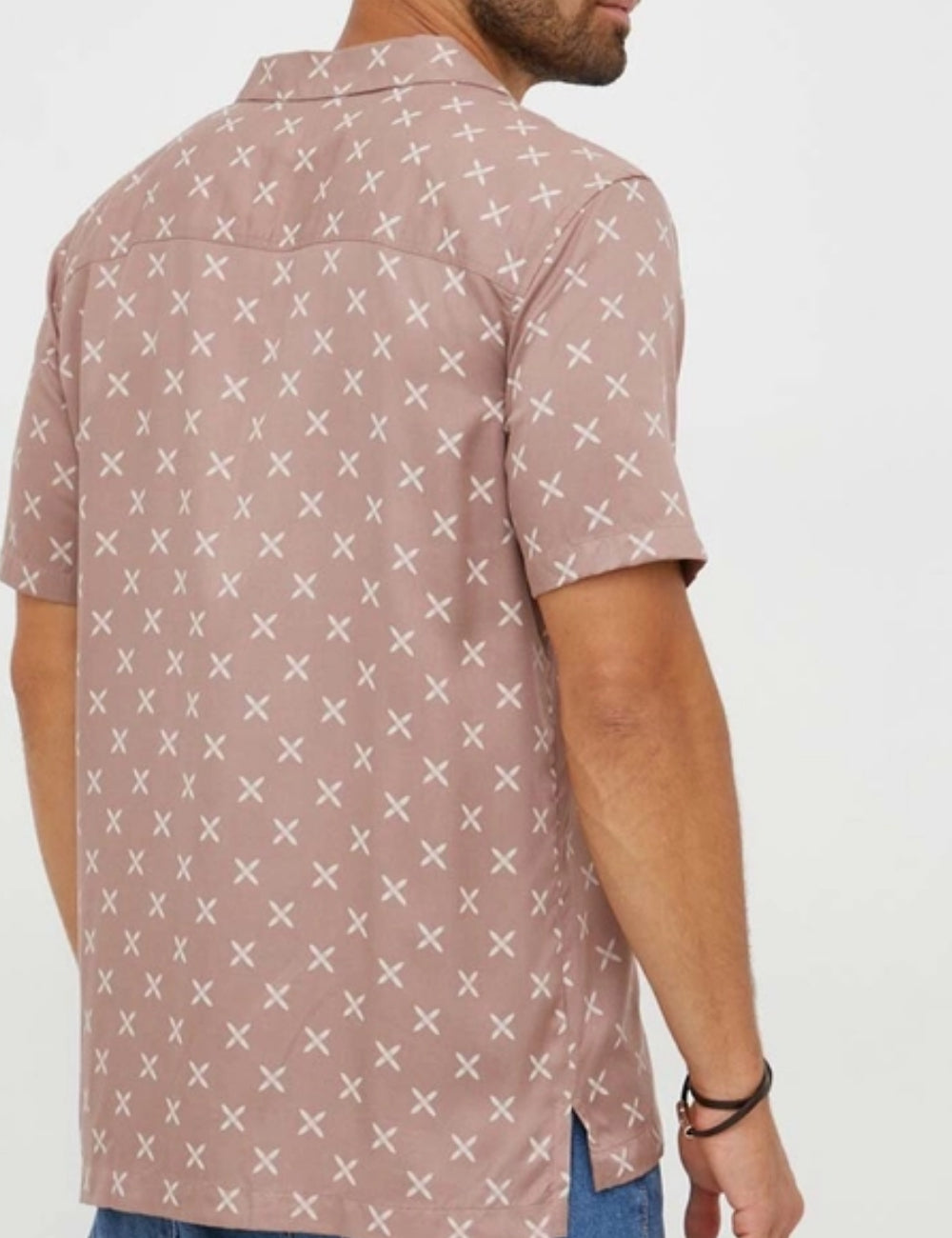 Lyle & Scott rövid ujjú ing, rózsaszín