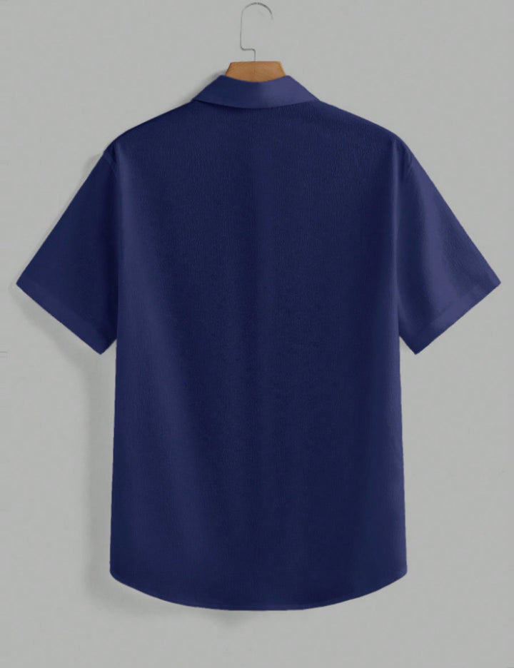 Shein MANFINITY rövid ujjú ing, kék