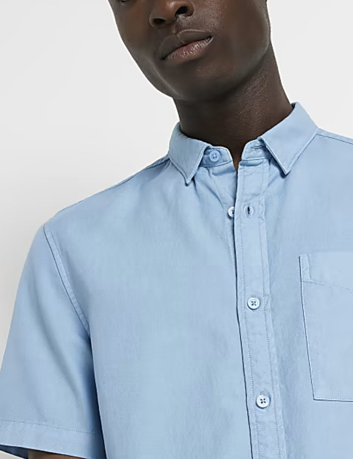 River Island rövid ujjú ing, kék