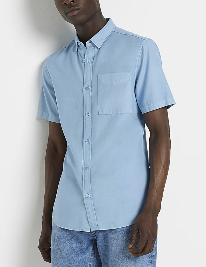 River Island rövid ujjú ing, kék