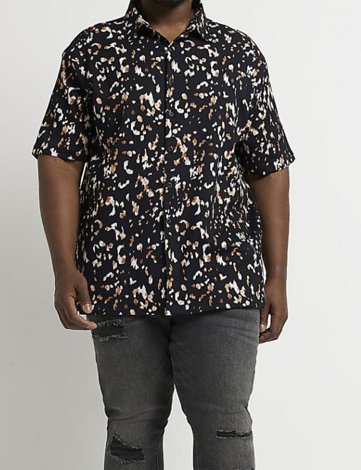River Island rövid ujjú ing, fekete