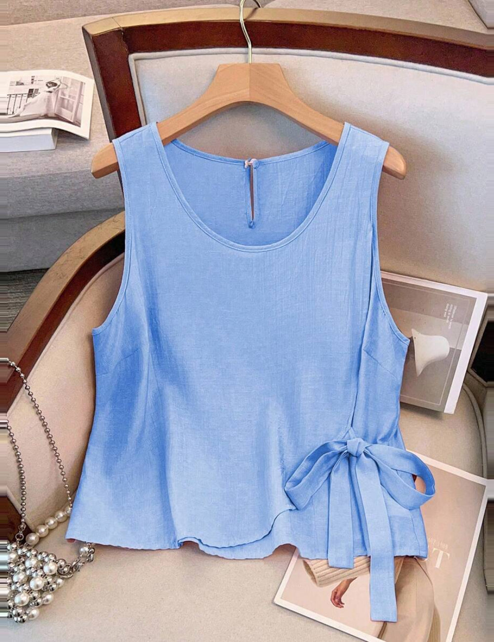 Shein Curve+ rövid ujjú póló, kék
