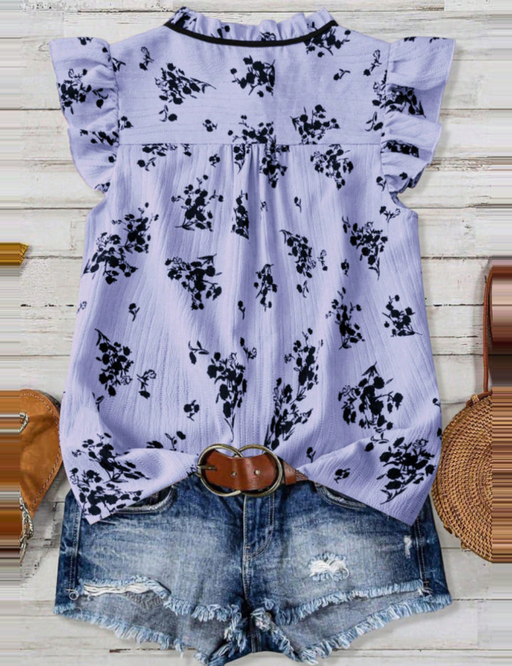 Shein Curve+ rövid ujjú ing, kék