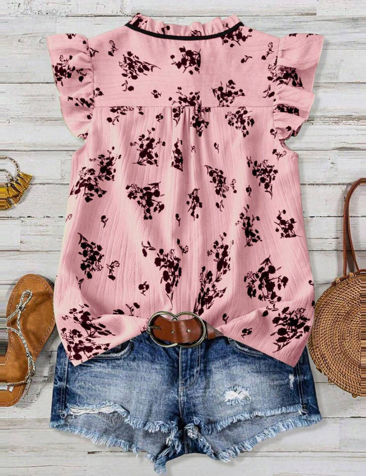 Shein Curve+ rövid ujjú ing, többszínű