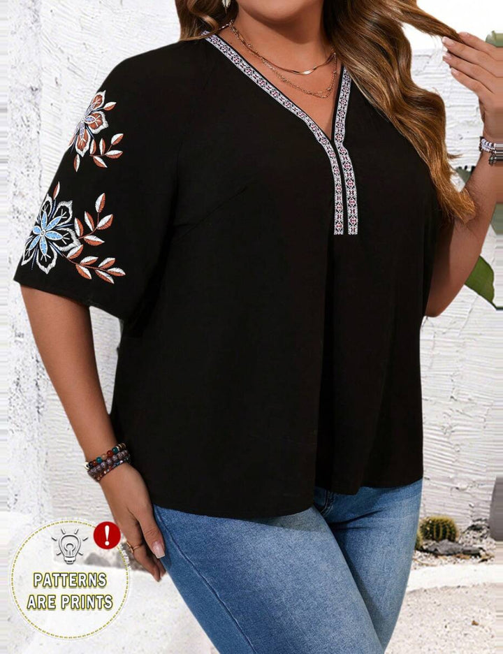Shein Emery Rose rövid ujjú ing, többszínű