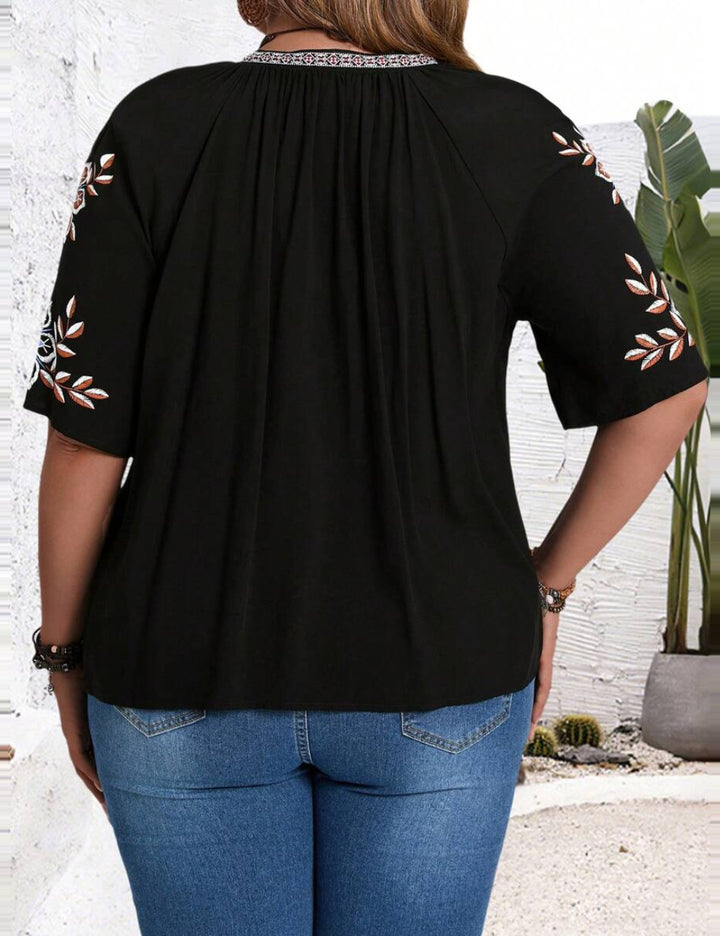 Shein Emery Rose rövid ujjú ing, többszínű