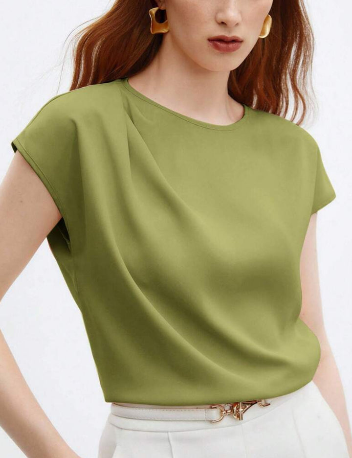 Cămașă cu mânecă scurtă Shein, verde