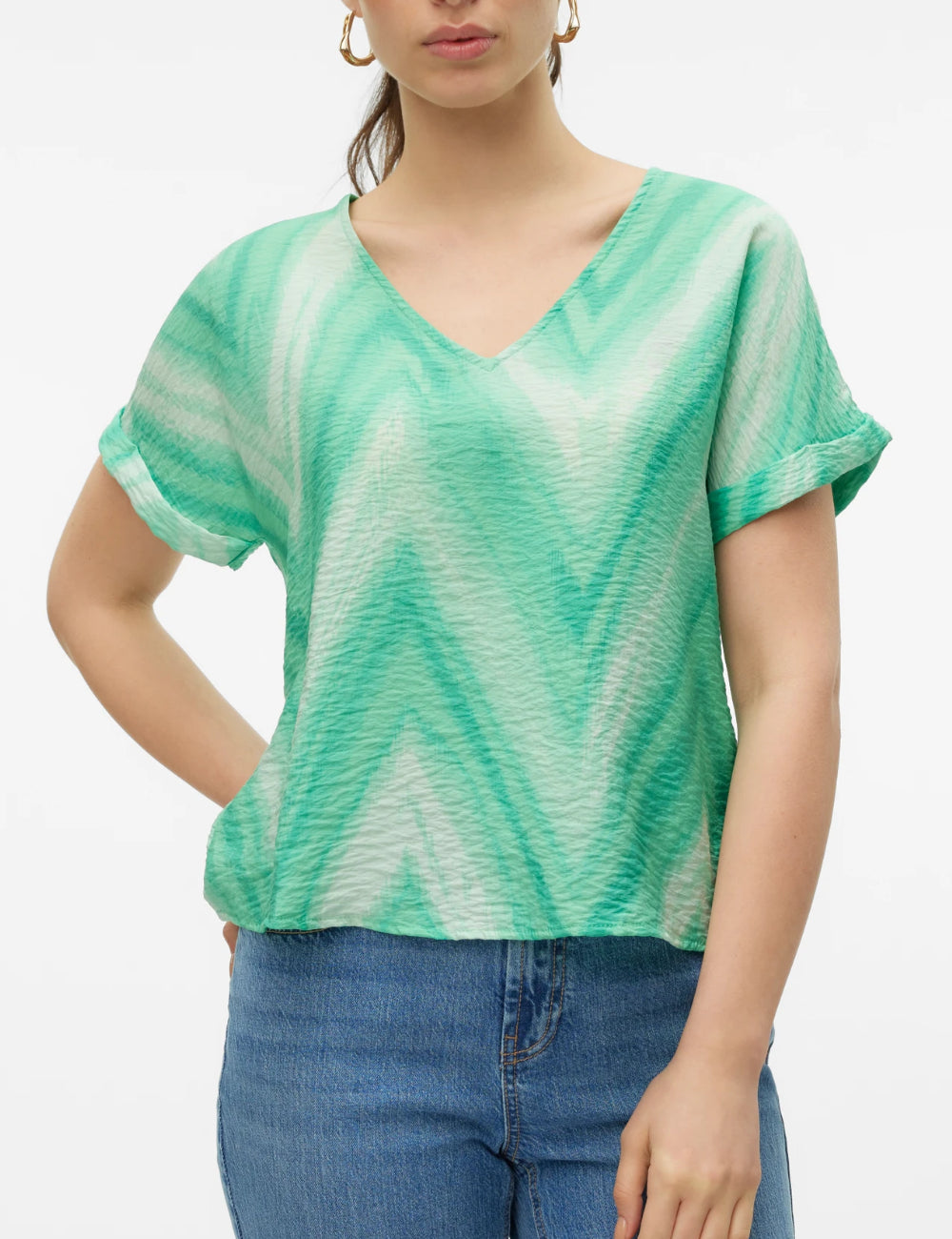 Vero Moda rövid ujjú ing, többszínű