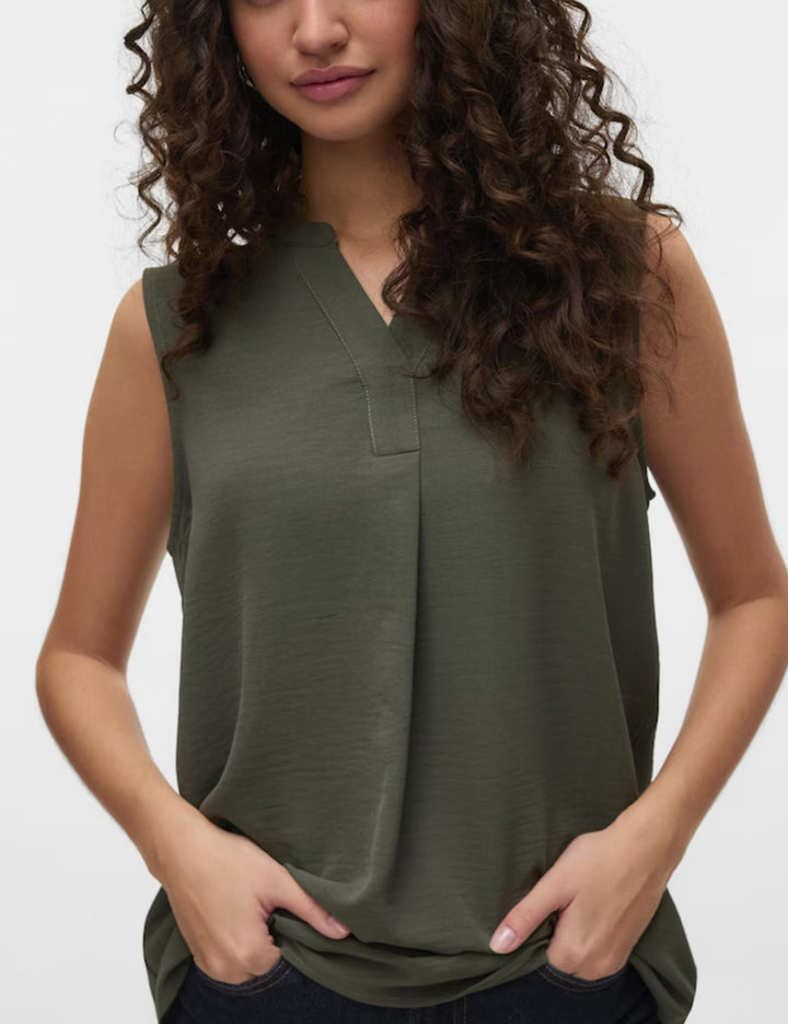 Cămașă cu mânecă scurtă Vero Moda, verde