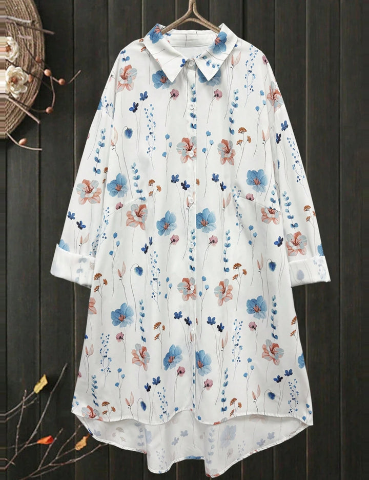Shein Curve+ hosszú ing, fehér