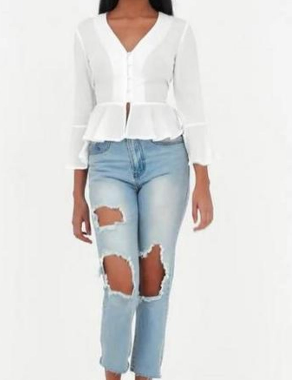 Missguided póló, fehér
