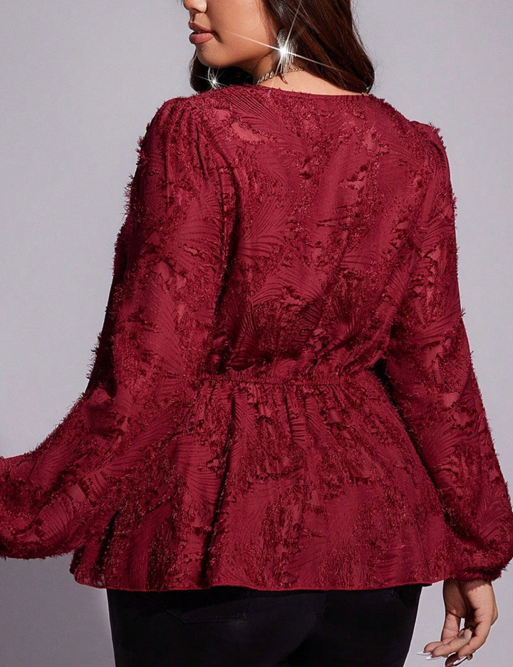 Shein Curve+ burgundi ing